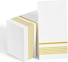 200 Pack Paper Dinner Napkins, 2-Ply disposable Paper Napkins, Premium Quality Guest Towels, Absorbent Paper Hand Towels for Kitchen, Events, Parties or Events