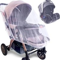 Mosquito Net for Stroller (2 Pack) - Durable Baby Stroller Mosquito Net - Perfect Bug Net for Strollers, Bassinets, Cradles, Playards, Pack N Plays and Portable Mini Crib (White) …