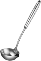 Stainless Steel Grease 13 Inch Spoon Fat Separator Filter Oil- Separated Spoon Stainless Steel Soup Ladle Oil Separator Spoon Soup Separator Oil Strainer Spoon Oil Ladle Oil Leaker Hot Pot