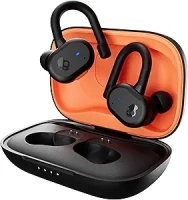 Skullcandy Push Active In-Ear Wireless Earbuds, 43 Hr Battery, Skull-iQ, Alexa Enabled, Microphone, Works with iPhone Android and Bluetooth Devices - True Black/Orange