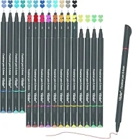 VITOLER 24 Colored Journaling , Fine Line Point Drawing Marker Pens for Writing Journaling Planner Coloring Book Sketching Taking Note Calendar Art Projects Office School Supplies (24 Colors)