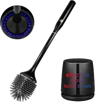 Electric Toilet Brush,Silicone Toilet Brush,Toilet Brush,Toilet Bowl Brush and Holder Set with Ventilated Holder