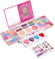 Anpro Kids Makeup Kit for Girls, Real Washable Cosmetic Beauty Toy with Mirror and Stickers, Safe & Non-Toxic Makeup Set for 3-12 Year Old Kids Toddler Girl Toys