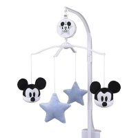 Disney Mickey Mouse - Timeless Mickey Mouse & Stars Musical Mobile, Light Blue, Black, White