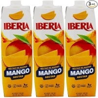 Iberia Mango Nectar, 33.8 fl. oz., (Pack of 3)