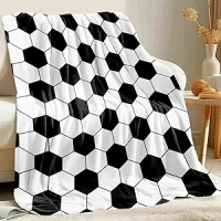 KING DARE Soccer Blanket, Soccer Gifts for Boys Girls 6-8-12, Unique Soccer Stuff Gifts for Soccer Lover, Soft Fleece Soccer Throw Blankets for Kids 60x80 Inch