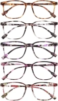 5-Pack Reading Glasses for Women - Readers for Women, Spring Hinges, Sturdy and Durable,Blue Light Protection.