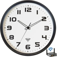 OCEST Wall Clock 12Inch - Analog Wi-Fi Wall Clock - Sets Automatically - Easy to Read - Silent Battery Operated Wall Clock for Living Room Bedroom Office Kitchen