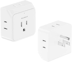 Multi Plug Outlet Extender,Portable Travel Adapter with 5 Outlet Splitter Wall Outlet for Office and Home Appliance ect