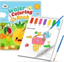 ZMLM Paint with Water Coloring Books for Toddlers - Mess Free Painting Activity for Kids - Arts & Crafts Gift Toy for Boy Girl Ages 4 5 6 7 8 - Birthday Christmas Easter Stocking Stuffers, Food