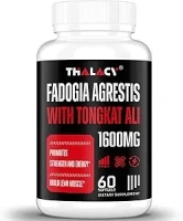 1600mg Fadogia Agrestis Tongkat Ali Supplement, Fadogia Agrestis Extract for Men with Ashwagandha - Maximum Strength, 60 Softgels