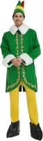 Buddy The Elf Costume Men Christmas Adult Santa Outfit Suit Deluxe 5pcs Xmas Halloween Cosplay Holiday Party Full Set