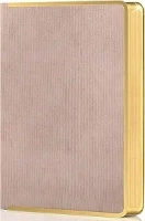 CAGIE Leather Journal for Women Gifts Who Like Writing, 256 Pages 100 GSM Hardcover Vertical Stripe Gold Frame Leather Notebook,5.7 x 8.3 Inch Diary Journal Idea Gift for Work, Travel, Pink