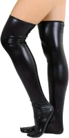 Thigh High Stockings Women - Elastic Shaping Over Knee High Stockings, Faux Leather Shiny Wet Look Socks Costume