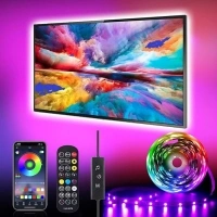 LED Lights for TV, 9.84FT Backlight TV Lights RGB Led TV Lights with Remote Control for 32-60inch TV USB Strip Lights ,TV Led Lights Behind Sync with Music Bluetooth APP Control Led Lights for Bedroom