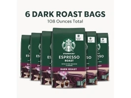 (6 Pack) Starbucks Espresso Whole Bean Coffee