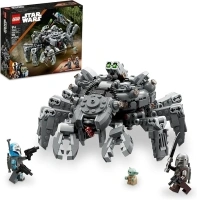 LEGO Star Wars Spider Tank 75361, Building Toy Mech from The Mandalorian Season 3, Includes The Mandalorian with Darksaber, Bo-Katan, and Grogu 