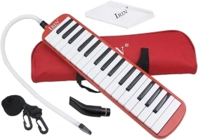 Btuty Melodica 32 Keys Melodica Instrument Piano Musical Instrument for Beginner Gift with Carrying Bag Melodia Musical Instrument (red)