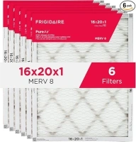 Frigidaire PureAir® 16x20x1 MERV 8 Allergen Electrostatic Pleated Air Conditioner HVAC AC Furnace Filters - 6 Pack