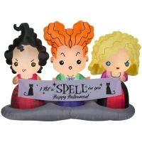 Gemmy Airblown Inflatable Hocus Pocus Sisters Scene Disney, 4.5 ft Tall, Multicolored