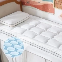 Bedsure Breescape Mattress Topper Twin XL, Extra Long Twin Cooling Pillow Top Mattress Pad, Extra Thick for College Dorm, Soft Quilted Mattress Cover, with a Deep Pocket Fitted to 8"-21" Mattresses