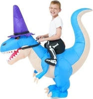 Max Fun Kids Dinosaur Costume - Inflatable Dinosaur Halloween Costume for Boys Girls | Fun Blow Up Dino Suit for Halloween Party Cosplay