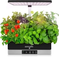 Hydroponic Herb Garden 6 Pods, Indoor Herb Garden Kit, Seed Pod, Indoor Garden, Full-Spectrum Grow Light, Adjustable Height, Hydroponic Indoor Garden, Smart Indoor Plant system, Black