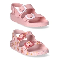 Wonder Nation Toddler Girls Buckle Sandals 2-Pack