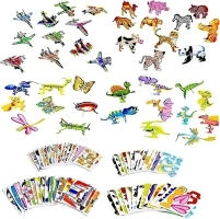 3D Cartoon Puzzles for Kids ― Themed 3D Jigsaw Puzzles for Kids Ages 4-8,Educational Montessori Toys for Boys Girls （100PCS）