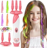 DIY Hair Salon Toys for Girls, Automatic Hair Braiding Machine – Hair Twister & Wig Accessories Toy Set for Girls, Christmas & Birthday Toys Gift for Girls Age 5-12