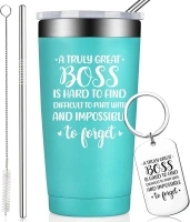 BIRGILT A Truly Great Boss is Hard to Find - Boss Day Gifts - Going Away Gift for Boss - Retirement, Birthday, Christmas Gifts for Worlds Best Boss - 20oz Boss Tumbler