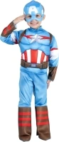 Marvel Avengers Official Toddler Halloween Costume - Premium Quality Padded Jumpsuit and Fabric Mask (3T-4T)