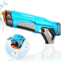 Electric Water Guns for Adults & Kids, Automatic Water Reload & Shooting Over 250 Blasts Water Blaster Squirt Guns Up to 30 FT Long Range, Summer Beach Pool Backyard Outdoor Toys (Bright Blue)