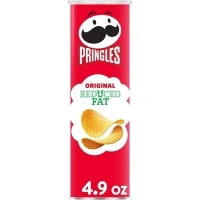 Pringles Potato Crisps Chips, Lunch Snacks, On-The-Go Snacks, Reduced Fat, 4.9oz Can (1 Can)