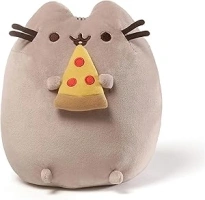 GUND Pusheen Snackable Pizza Plush, Stuffed Animal for Ages 8 and Up, 9.5”, Gray