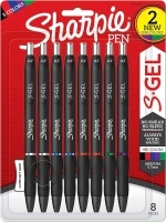 Sharpie S-Gel, Gel Pens, Drawing Pens, Gel Ink Pens For Journaling, Writing Pens, Coloring Pens, Medium Point Pens (0.7Mm), Assorted Colors, 8 Count