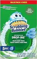 Scrubbing Bubbles Toilet Continuous Clean Drop-Ins, Toilet Bowl Tablets Help Prevent Limescale Buildup and Stains, 5 Count, 7.05 Oz