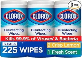 Clorox Disinfecting Wipes Value Pack, Household Essentials, 75 Count, Pack of 3 (Package May Vary)