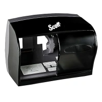 Scott Essential Double Roll Coreless Toilet Paper Dispenser (09604), Black