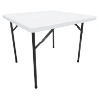 Alera ALEPT36SW 36 in. x 36 in. x 29.25 in. Indoor Outdoor Square Plastic Folding Table - White