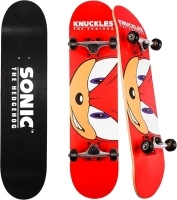 Sonic The Hedgehog Character Skateboards - Cruiser Skateboard with ABEC 5 Bearings, Durable Deck, Smooth Wheels (Choose from Sonic, Knuckles, Tails or Sonic & Friends)