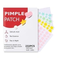 Pimple Patches for Face 232pcs,Hydrocolloid Acne Patches Star,Zit Patches,Pimple Popper Tool Kit,Facial Skin Care Products Containing Salicylic Acid,Tea Tree Oil and Calendula Oil