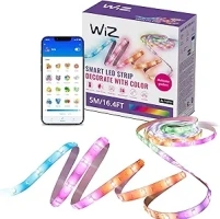 WiZ Connected 16.4 ft LED Light Strip - Flowing Multicolor LED Color-Changing Light Strip For Your Smart Home -Voice/App Control - Works with Google Home, Alexa and HomeKit