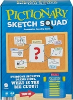 Mattel Games Pictionary Sketch Squad Cooperative Party Game with Clues Case for Game Night, 2 to 6 Players