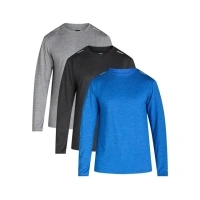 Russell Athletic Men’s Runner Tech Crewneck Tee with Long Sleeves, 3-Pack, Sizes S-XXL