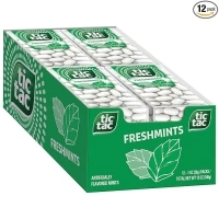 Tic Tac Freshmint Breath Mints, Bulk 12 Pack, On-The-Go Refreshment, 1 oz Each