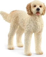 Schleich Farm World Goldendoodle Dog Figurine - Highly Detailed and Durable Animal Toy, Fun and Educational Play for Boys and Girls, Gift for Kids Ages 3+