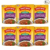 Tasty Bite Organic Madras Lentils, 10 Ounce, Pack of 6, Ready to Eat, Microwavable Entree, Vegetarian