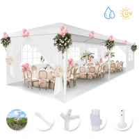 COBIZI Party Tent 10x30 Canopy Tents for Parties with 8 Removable Sidewalls, Waterproof Outdoor Tent for Weddings and Events