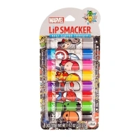 Lip Smacker Marvel Avenger Flavored Lip Balm Party Pack 8 Count, Super Hero, Spirderman, Iron Man, Captain America, Clear, For Kids